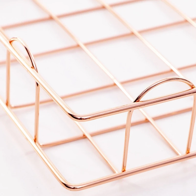 3Pcs Metal Desk Accessories Magazine Rack File Rack Office Storage Box Layered Paper Storage Tray