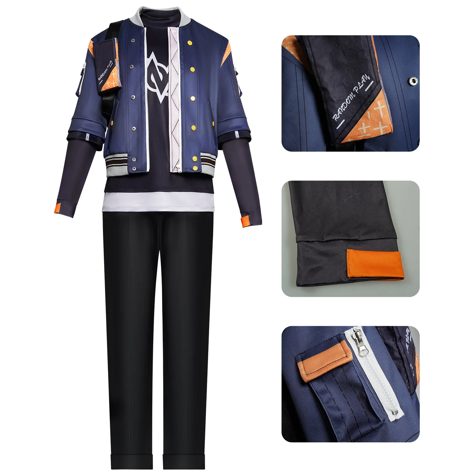 Wise Cosplay Costume Zenless Zone Zero ZZZ Protagonist Rope Craftsman Full Outfit Jacket Pants Crossbody Bag for Halloween view 3