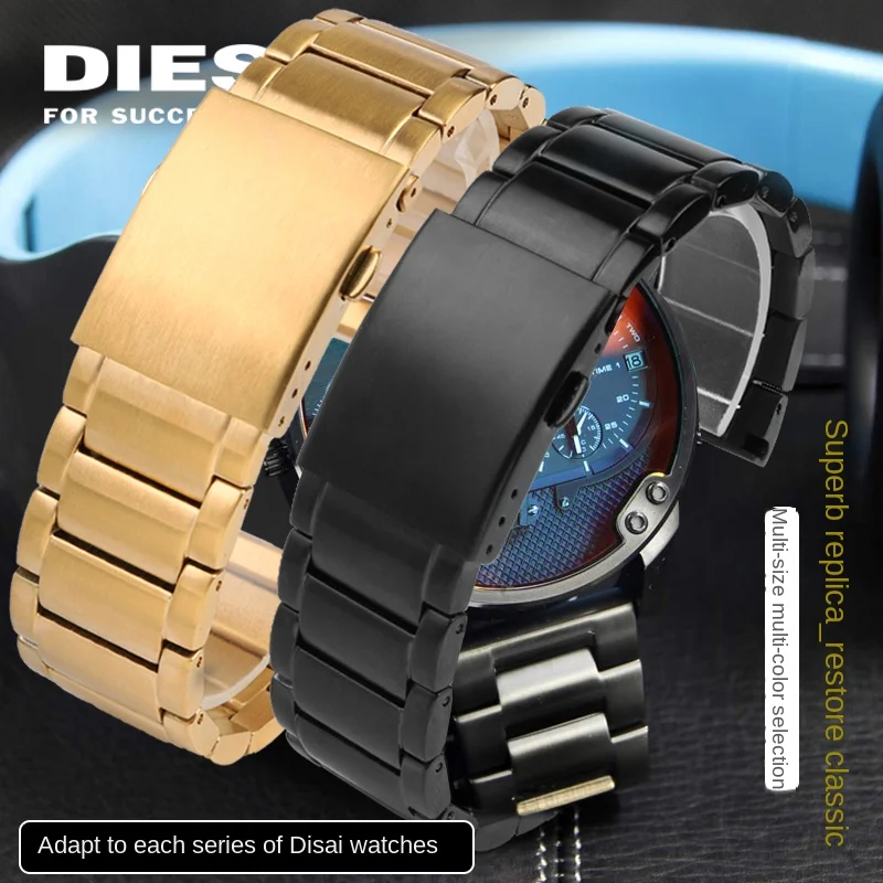 

Stainless steel watch strap for DIESEL DZ7396 7401 7315 7408 7305 4316 men's replace watch band bracelet gold silver black 28mm