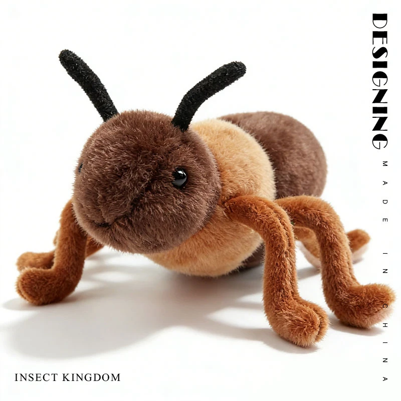 About 15-20CM Simulated Insect Plush Toy Kawaii Plush Ants Spiders Bees Ladybugs Butterflies Mantises Doll Funny Decoration Gift