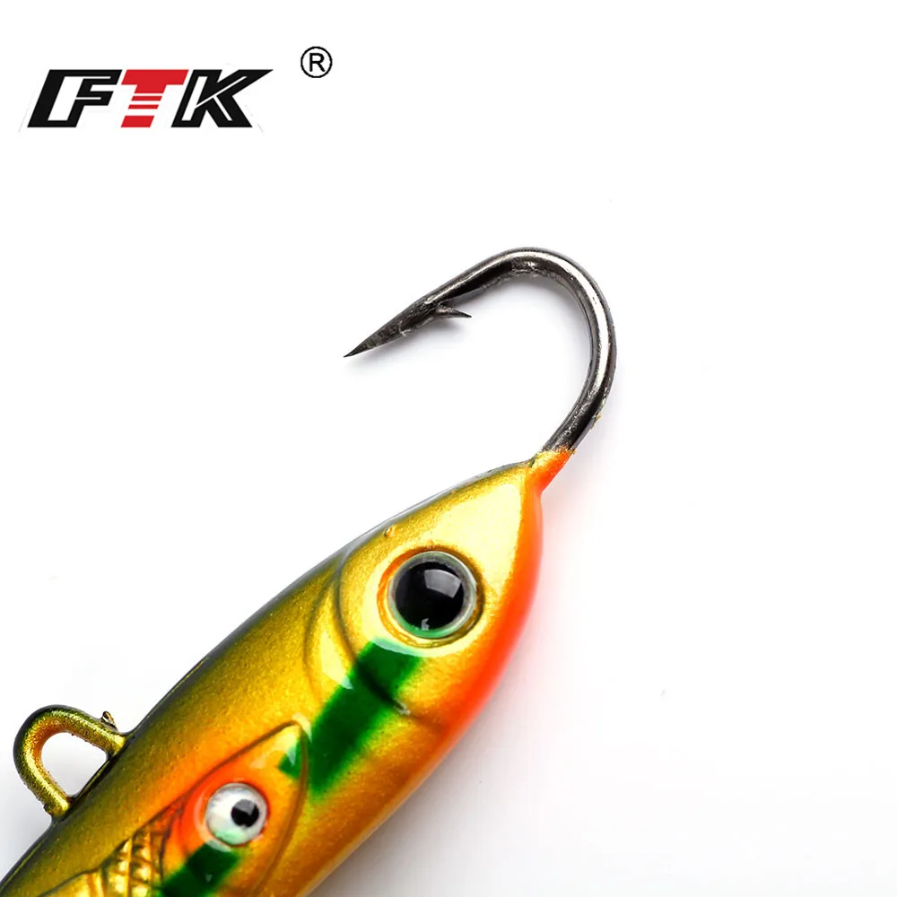 FTK 1pcs Winter Fishing Ice Fishing Lure 10g/20g 3D Eye Artificial Baits Wobblers For Mormyshkas Fishing Goods Accessories