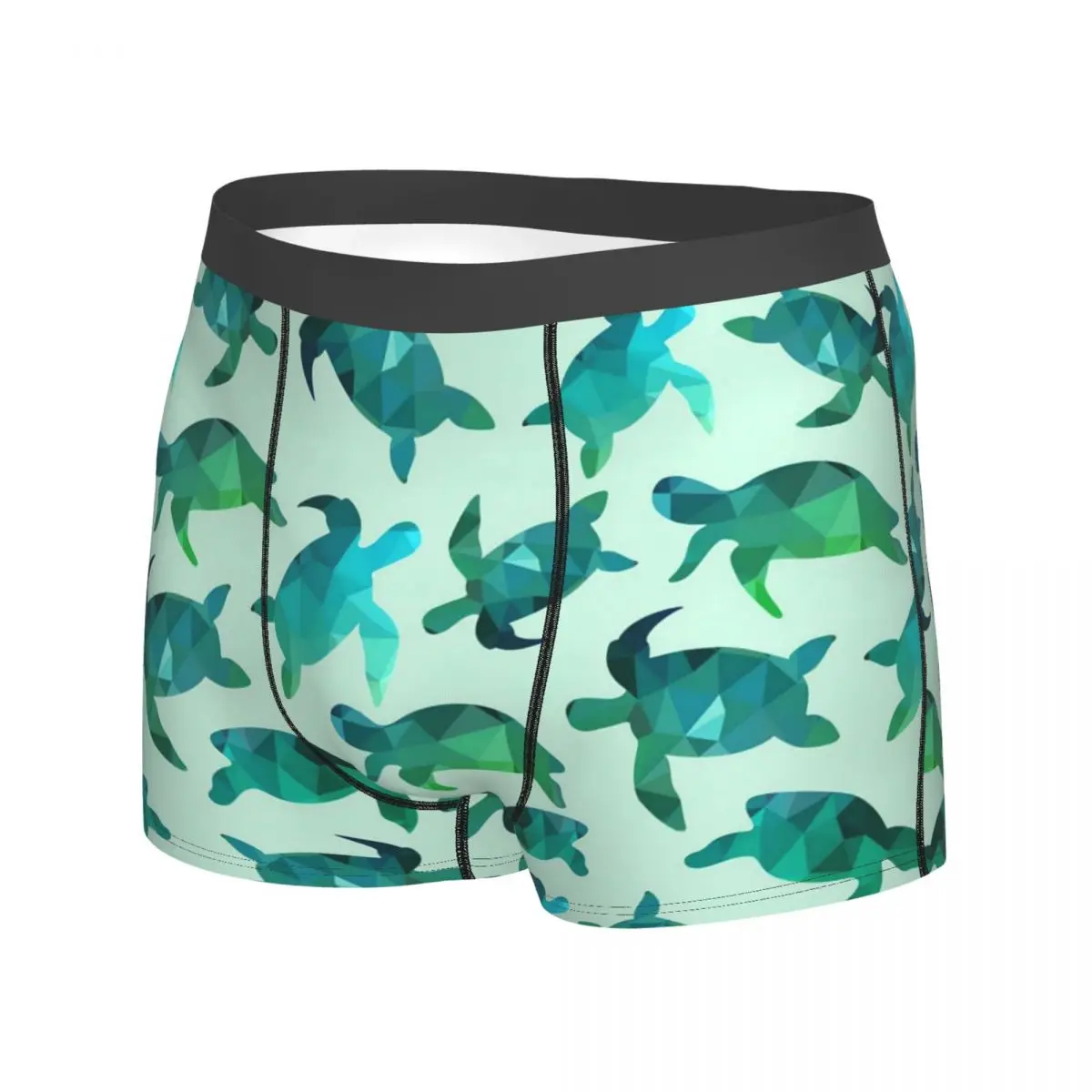 Neon Turtles Underwear Animal Print Print Trunk High Quality Male Panties Elastic Boxer Brief Birthday Gift