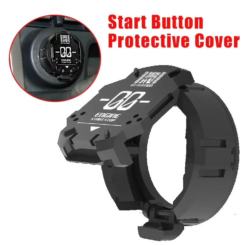 Cars Full Metal Mecha Cars and Motorcycles One-touch Start Button Protective Cover Decorative Modification Accessories