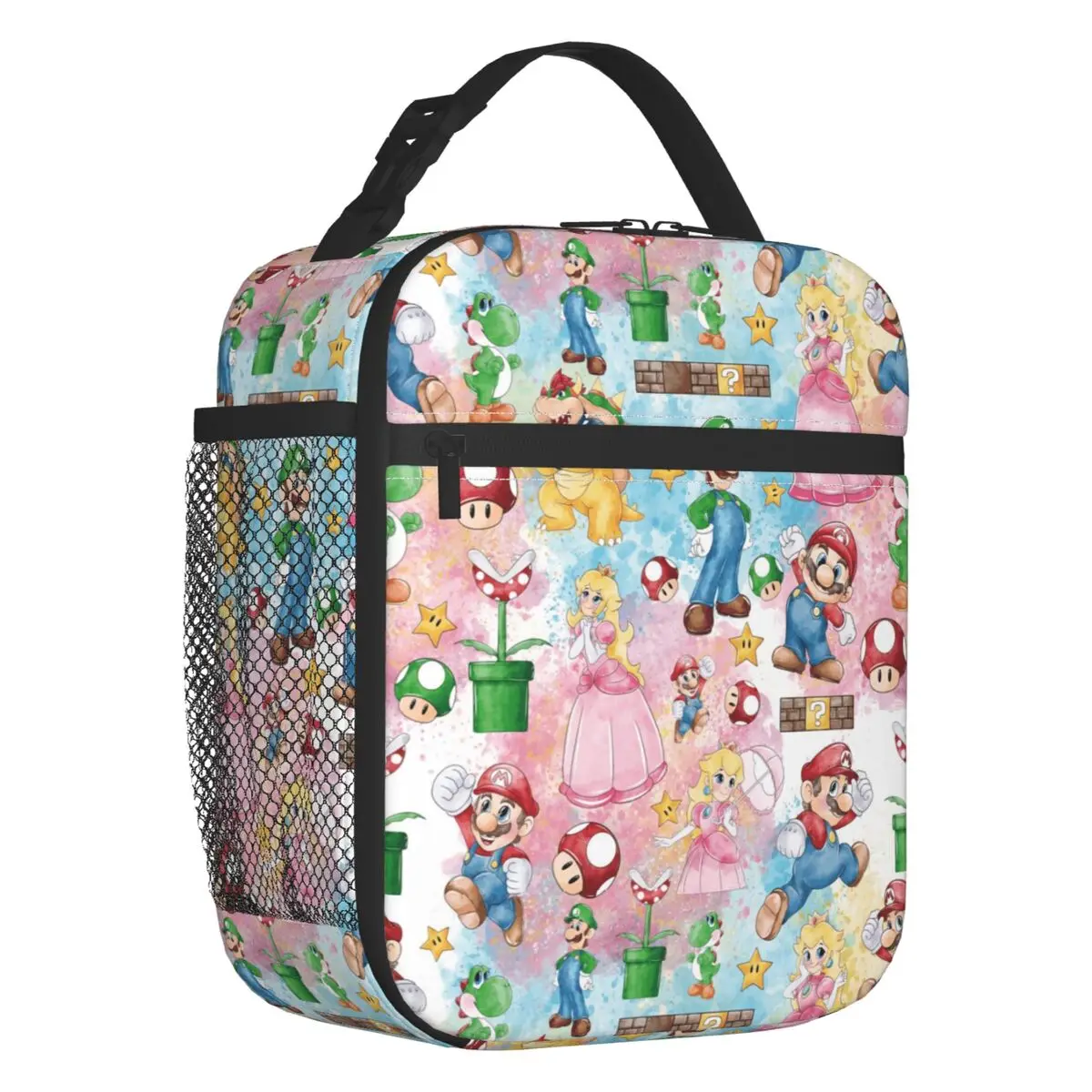 

Custom M-Marioes Video Game Brothers And Friends Lunch Bag Women Thermal Cooler Insulated Lunch Boxes for Adult Office