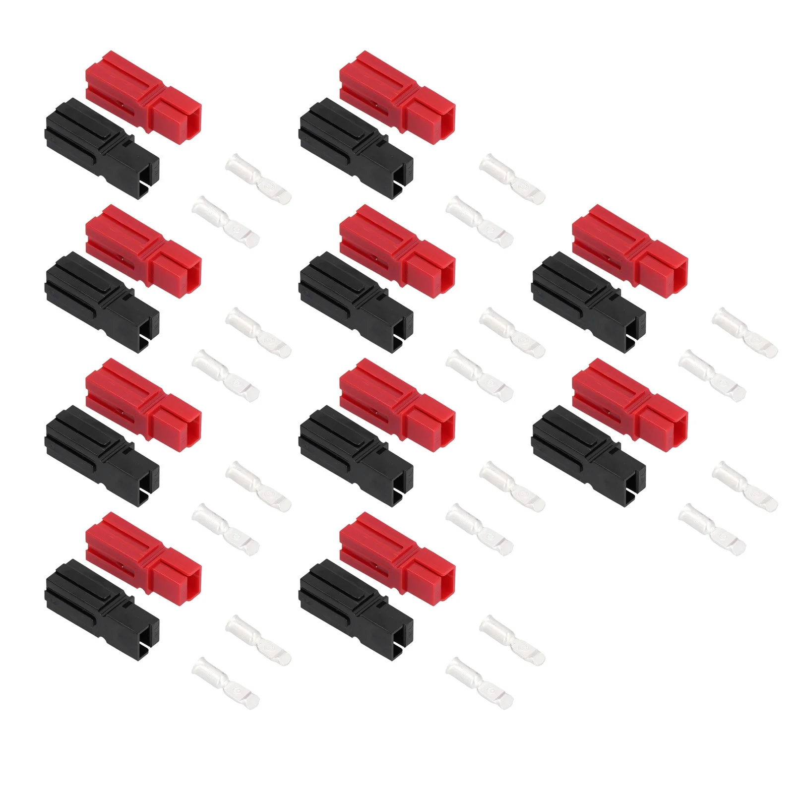 10 Pairs Battery Connectors Contacts Red Black Single Module Plugs Terminals 75A