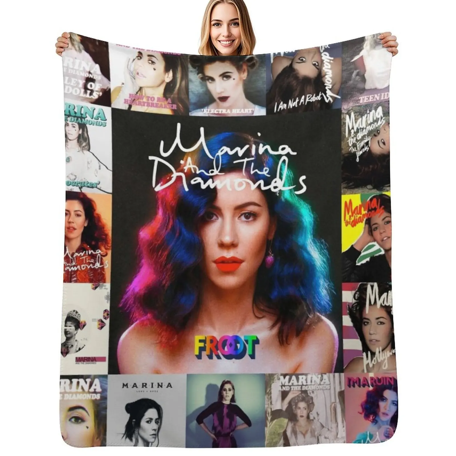 

Marina and the Diamond Throw Blanket wednesday Luxury Brand Plaid on the sofa Blankets