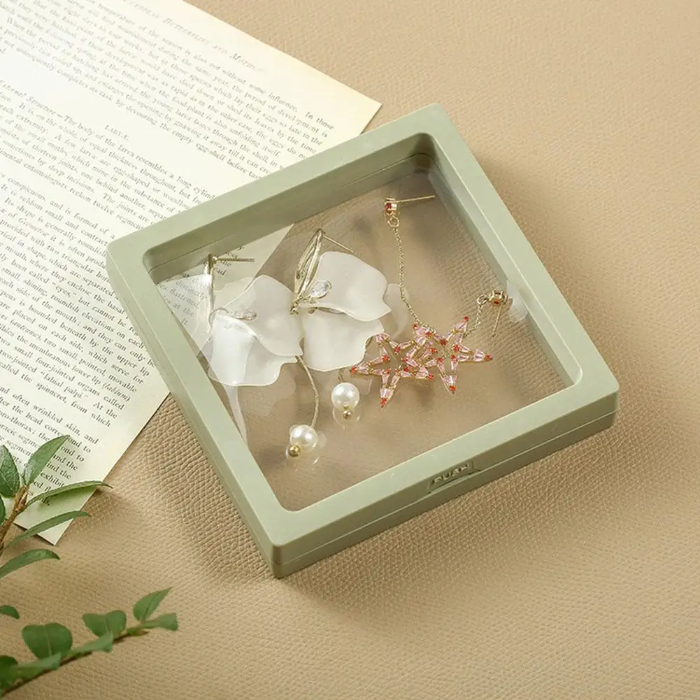 Jewelry Display Storage Box Transparent PE Film Simple Lightweight For Chain Bracelet Earrings Ear Studs Necklace Gift R7T0