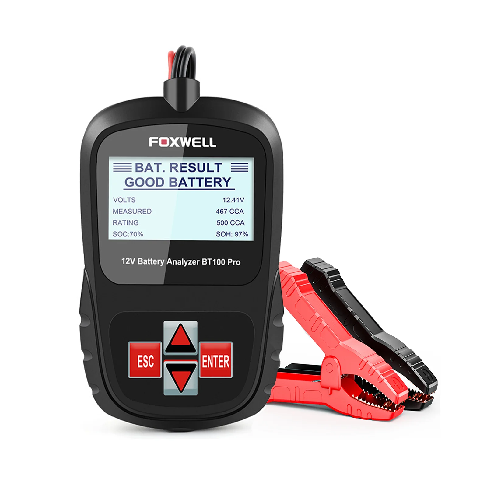 FOXWELL BT100 Pro 12V Scanner OBD2 Universelle Regular Flooded AGM GEL Battery Voltage Capacity test Diagnostic Tool for CCA
