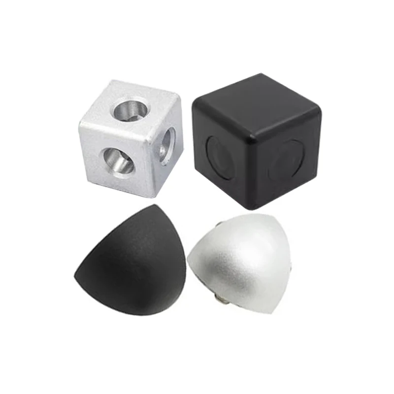 (1 set) Two Way/three-way European Standard Aluminum Profile 3D 1530 Square Block 2020 3030 4040 Right Angle Connector Hardware