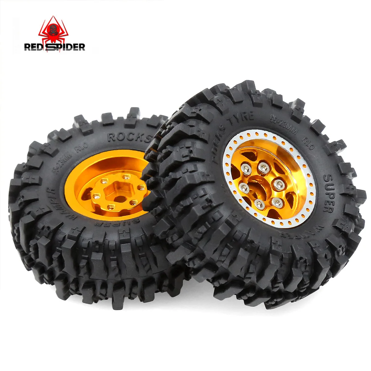 4psc 55mm pneu caminhão rastreador pele do pneu 7mm cubo da roda para fms 1/24 fcx24 rc carro metal atualização op acessórios peças