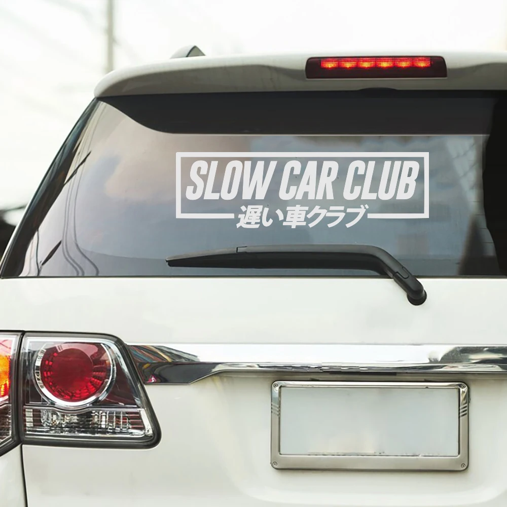 

Slow Car Club Racing Car Sticker Decal for JDM Japanese Car Kanji Bumper Window Sticker Vinyl Decal Decor