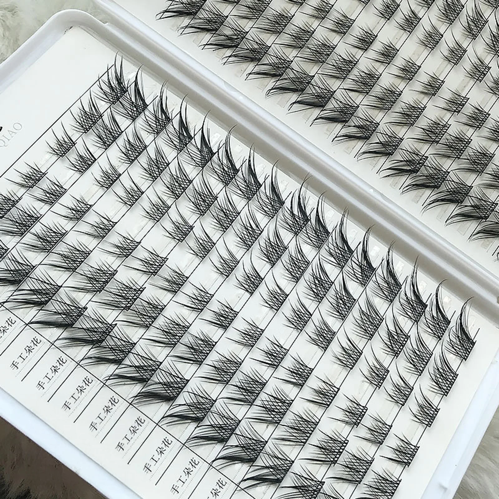 32 linhas de cílios estilo raposa, cílios postiços sem emenda e fofos, volume de 10-14mm, cílios postiços para aparência natural, cosplay iniciantes
