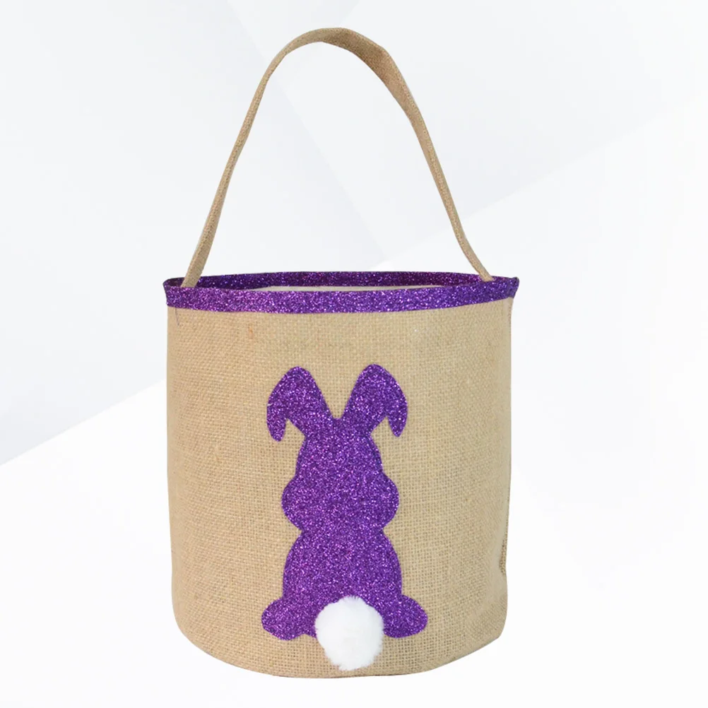 

Easter Gift Pouch Tote Bag Rabbit Container Portable Storage Case for Snacks Gifts Kids Party Festival Decorative