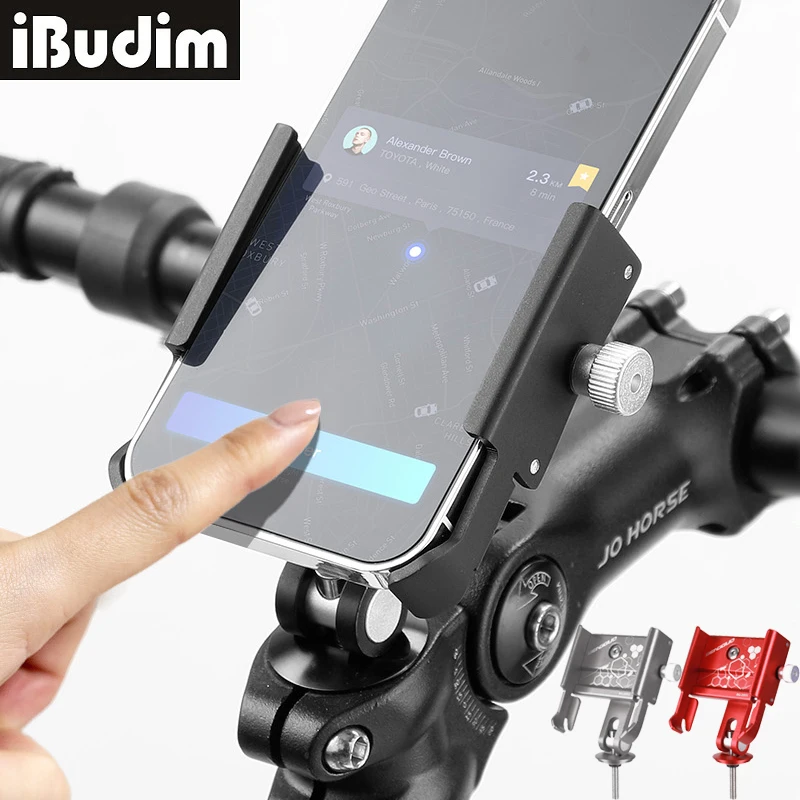 Mountain Road Bike Stem Phone Mount Bicycle Cellphone Holder Universal Aluminum Alloy Bicycle Handlebar Phone GPS Bracket