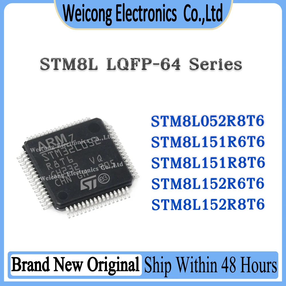 New STM8L052 STM8L151 STM8L152 STM8L052R8T6 STM8L151R6T6 STM8L151R8T6 STM8L152R6T6 STM8L152R8T6 STM8L STM IC MCU Chip LQFP-64