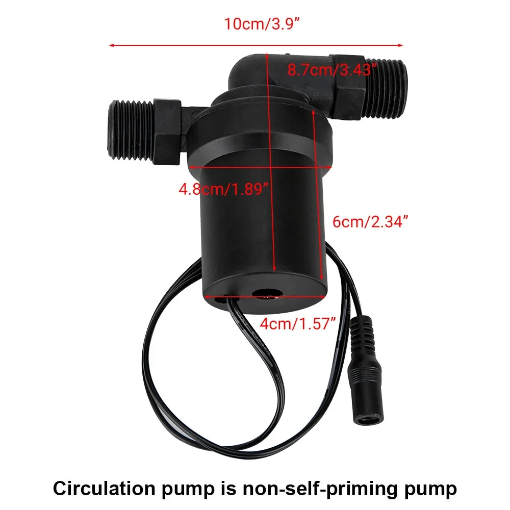 DC 12V 800L/H Solar Circulation Water Pump Brushless Motor 1/2