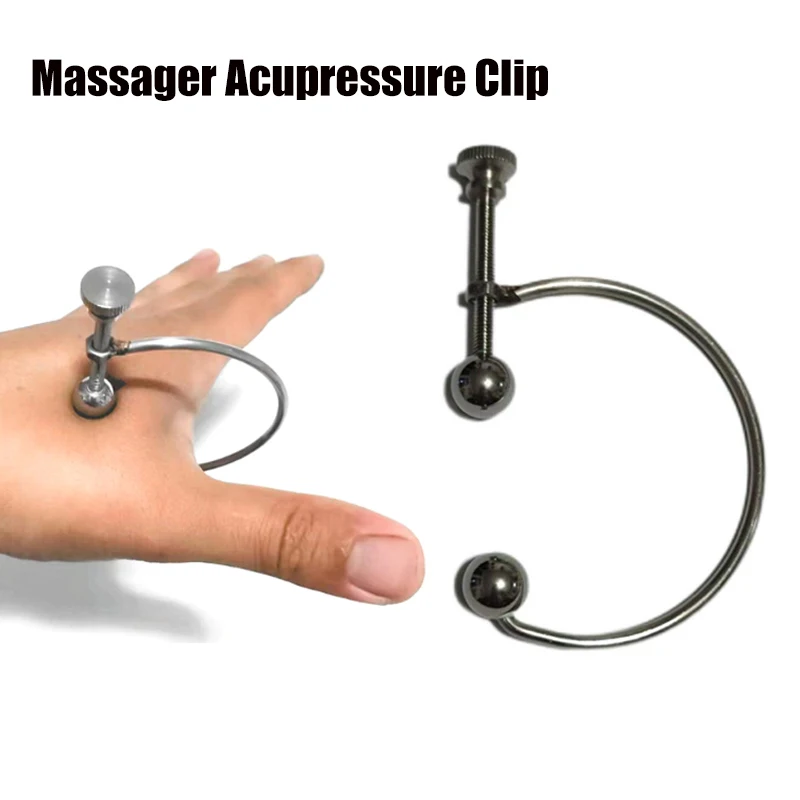 

Acupoint Finger Joint Point Stainless Steel Massage Clip Portable Hand Meridian Massage Clip Hand Acupuncture Points Massager