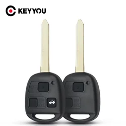 KEYYOU 2/3 Buttons Replacement For Toyota Yaris Avensis Corolla RAV4 Echo Camry Fob Remote Key Shell Case Cover TOY47 Blade