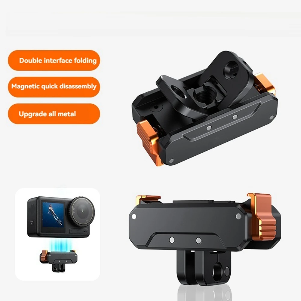 COTS-tAdapter Base for DJI Action5 Pro/4/3 Dual Interface Plate Magnetic Quick Release Base Folding