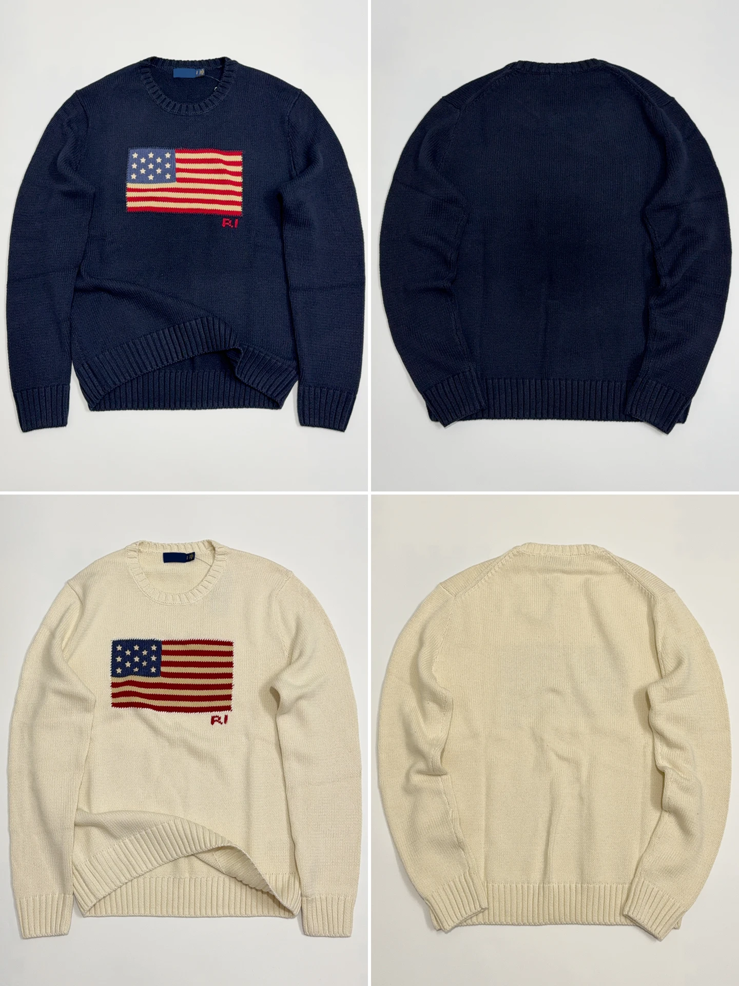 

Classic Men's Long Sve Cotton Knitwear Star Flag Pattern Comfortable Breathable Casual Sle Suitable for Daily Wear