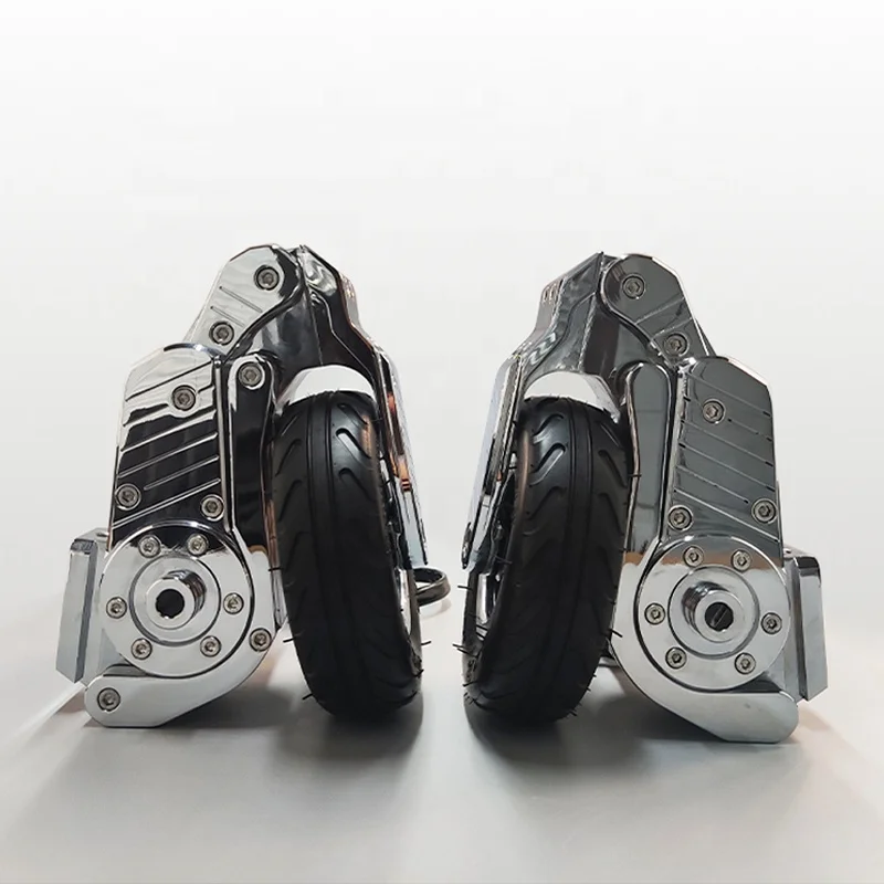 Chrome Landing Gear Bracket with Auxiliary Wheels for Parking & Riding Start Assistance