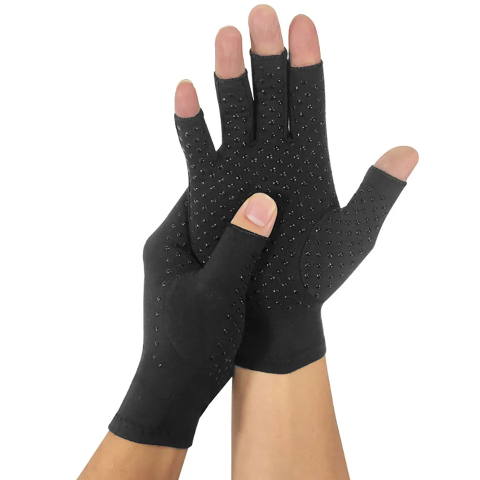 1 Pair Anti-Arthritis Compression Gloves Help Increase Circulation Reducing Pain Fingerless Gloves Arthritis Gloves Women Man