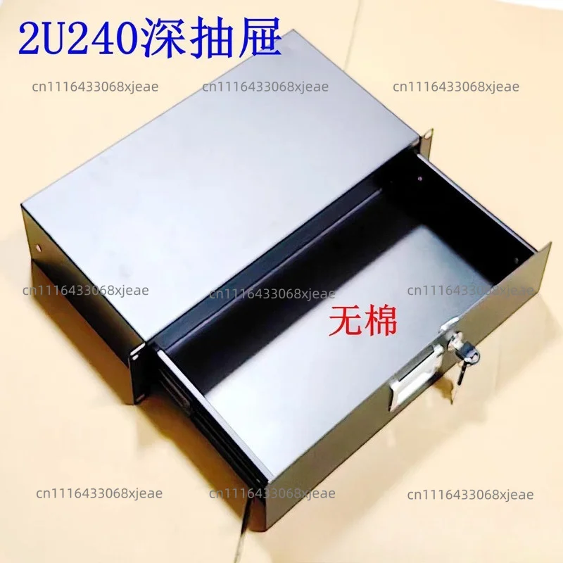 2U Server Rack Drawer ABS Material Sliding Storage Drawer For Network Equipment Cabinet