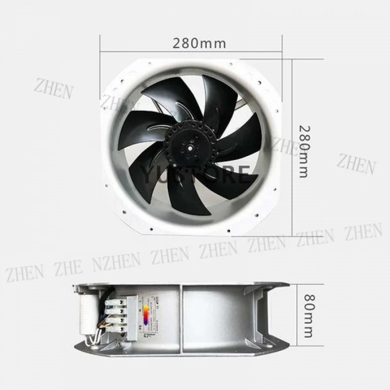 Y  1 Pc. New FJ28081MAB Axial Flow Fan 115V 280*280*80mm