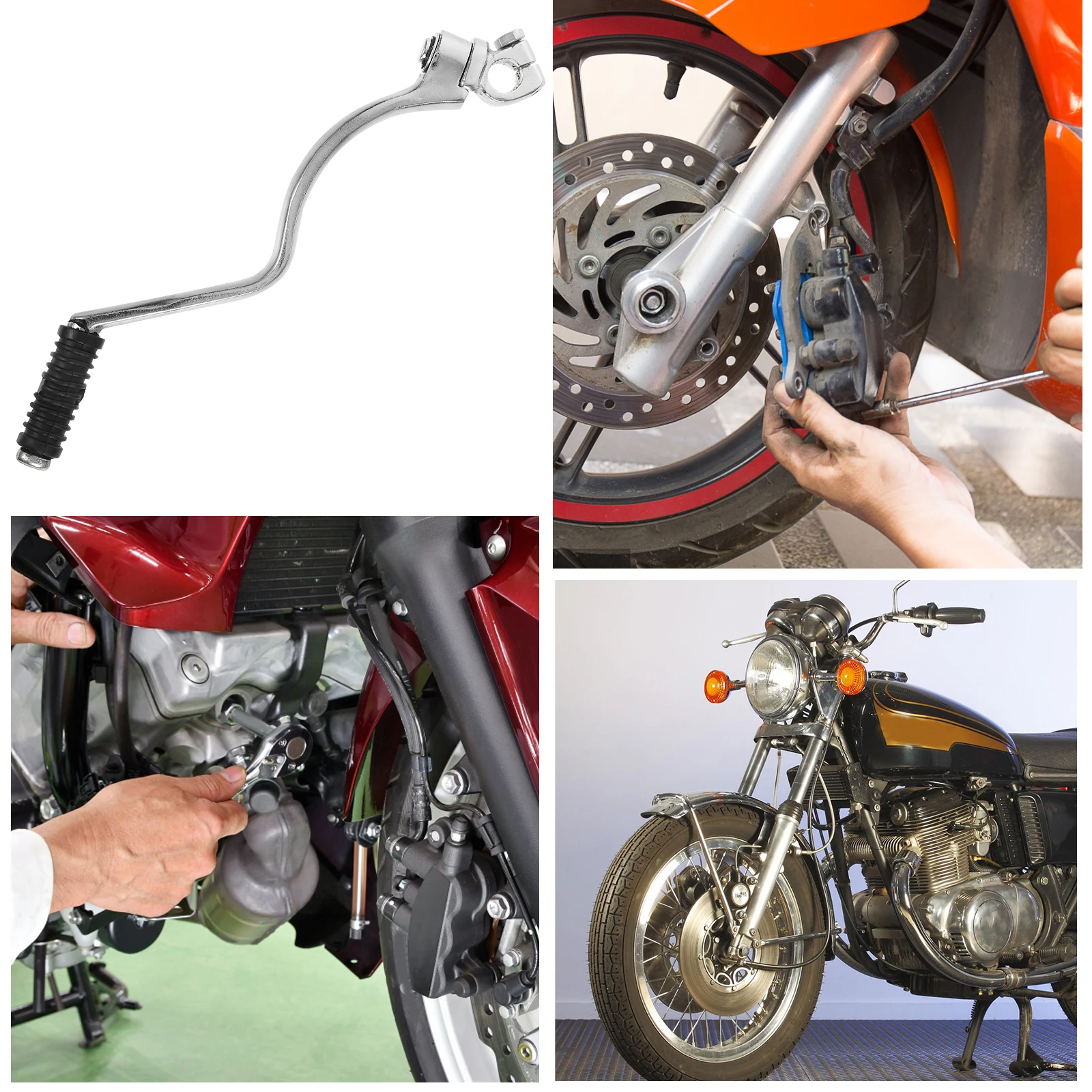 

Motorcycle Starter Lever Gear Shift Steel Alloy Folding Pedal Foot Motorbike Levers Fit QJ125 GS125 GN125 150 15mm Hole