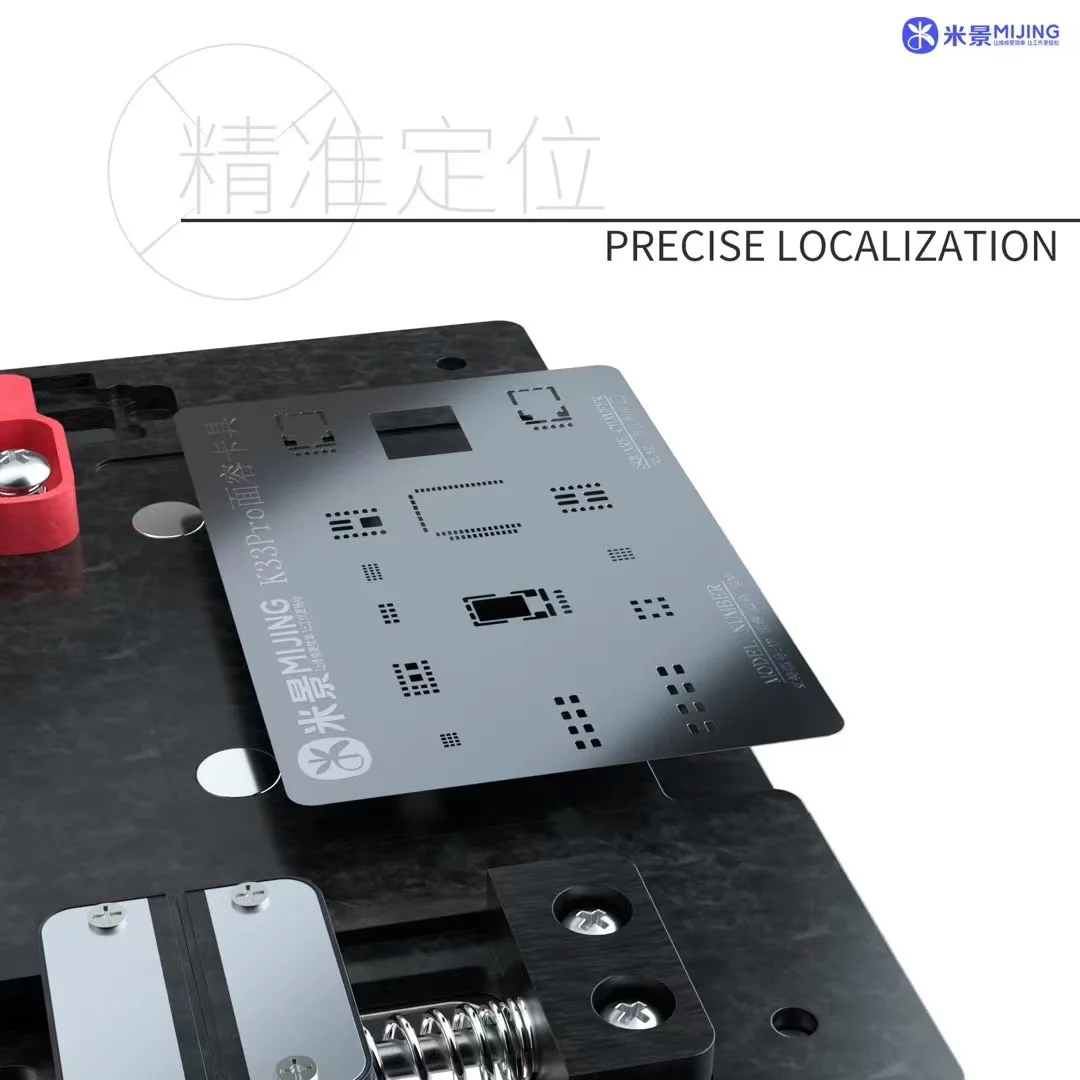 Mijing K33 Pro dot matrix perlengkapan perbaikan BGA Reballing stensil untuk iPhone X-13PM Dot proyektor Face ID Tin penanaman platform