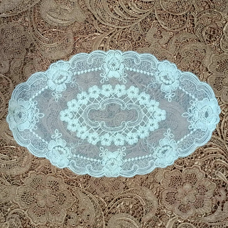 Wedding Table Mats Cup Pad Coasters Crochet Place Mat Doily Round Placemat Living Room Coffee Mugs Oval Placemats For Home PW16