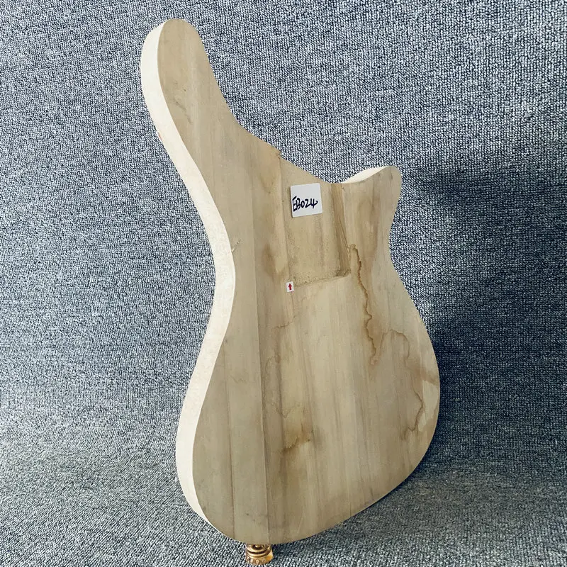 EB024  Custom DIY Electric Bass Parts Unfinished Bass Body Custom Pickups&Bridges in Solid Basswood No Paints