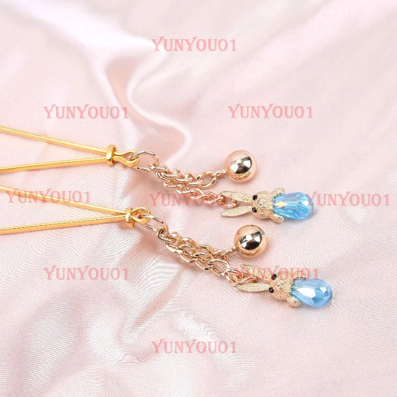 Cute Rabbit Pendant~ Vibe Playful Metal Bell Clip Cosplay Prop Mimi Clip