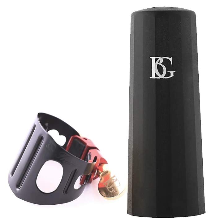 French BG Metal ligature Clarinet Eb Alto Baritone Bb Tenor SAX Gold plated Rose Gold Lacquer Gold Ligature Plastic Cap