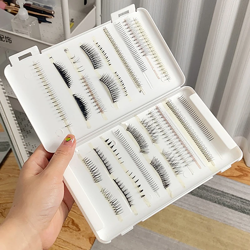 False Eyelash Storage Box Plastic Cosmetic False Eyelash Box Travel Empty Eyelash Curler Box Container Storage Box Cosmetic