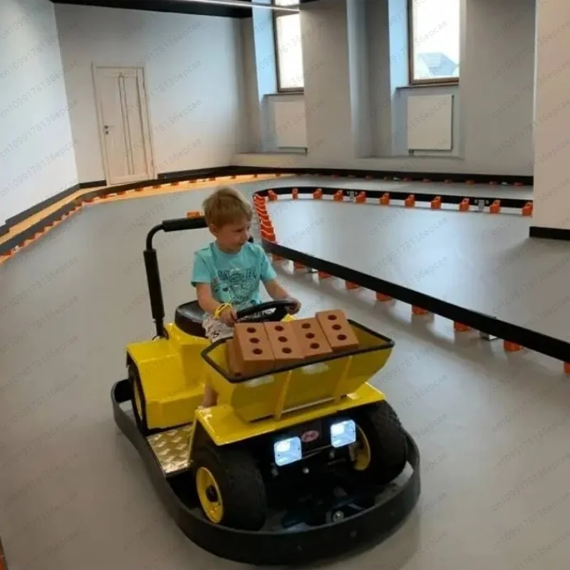 Bumper Car Play Facilities for Children's Playground Square, Where Both Adults and Children Can Ride