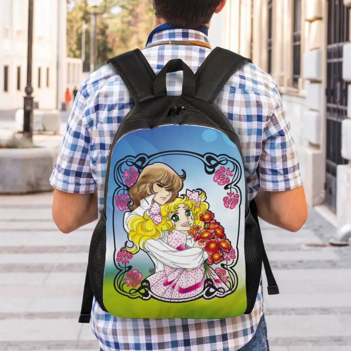 Candy Candy Anime Manga Laptop Backpack Men Women Casual Bookbag for College School Students Bag