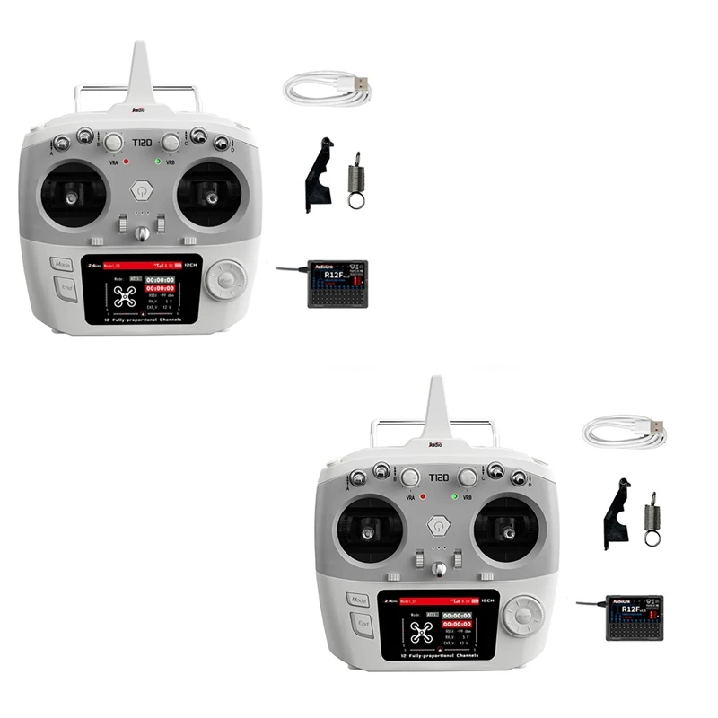 Para radiolink t12d 12ch rc transmissor + receptor r12f 2.4ghz controle remoto para fpv drone asa fixa avião carro r