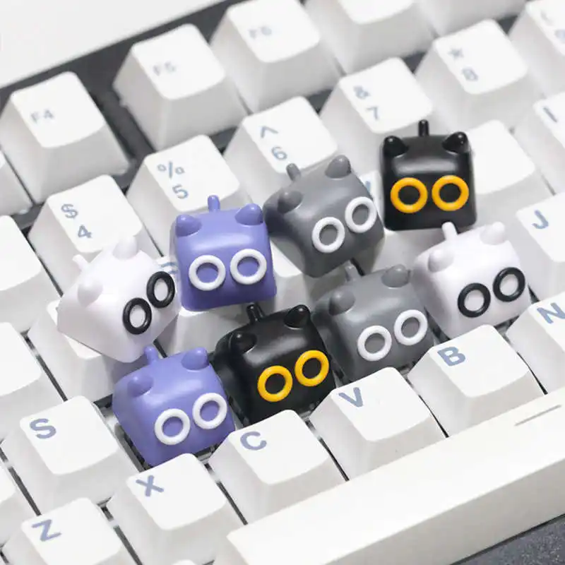 Cute Cartoon Cat Theme Keycaps Original Resin MX Switches Keycaps For  Mechanical Keyboard Accessories Gifts