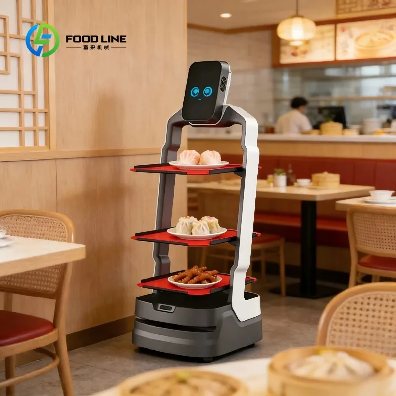 Customized Advanced Obstacle Avoidance Food Delivery Robot, Intelligent Serving Robot for Restaurant & Commercial Use