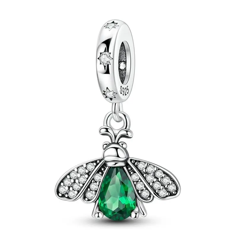 Silver Four-Leaf Clover Charms Beads for DIY