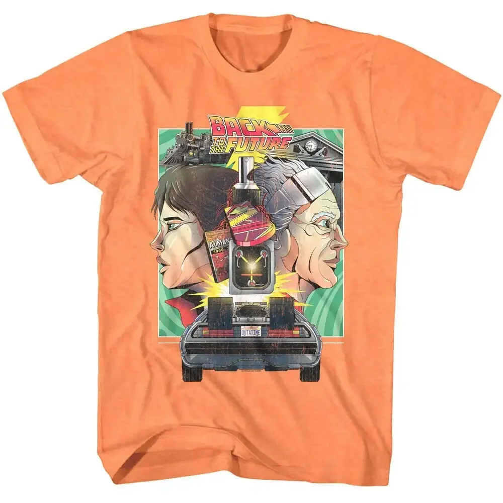 Back to The Future T Shirt Trilogy Cartoon McFly Doc Brown