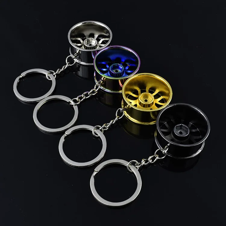 High Quality Metal Car Key Ring BBS LM Wheel Hub Rim Style for Bmw Mercedes Benz Ford Toyota Honda Audi Chevrolet Buick Keychain