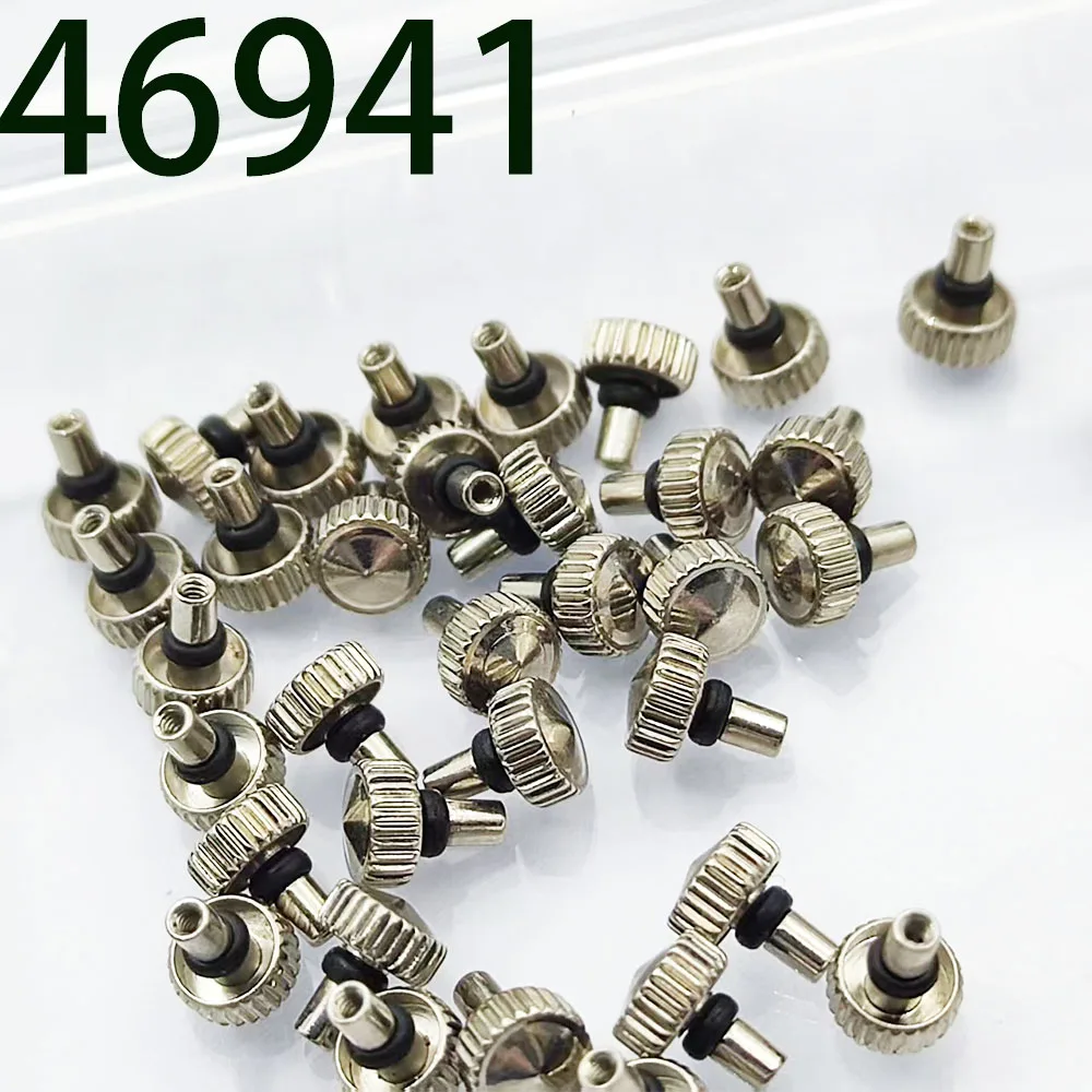 Watch Accessory 46941 Watch Head, Stainless Steel Waterproof Handle, Watch Crown, Adjustable Time Handle Head 2pcs