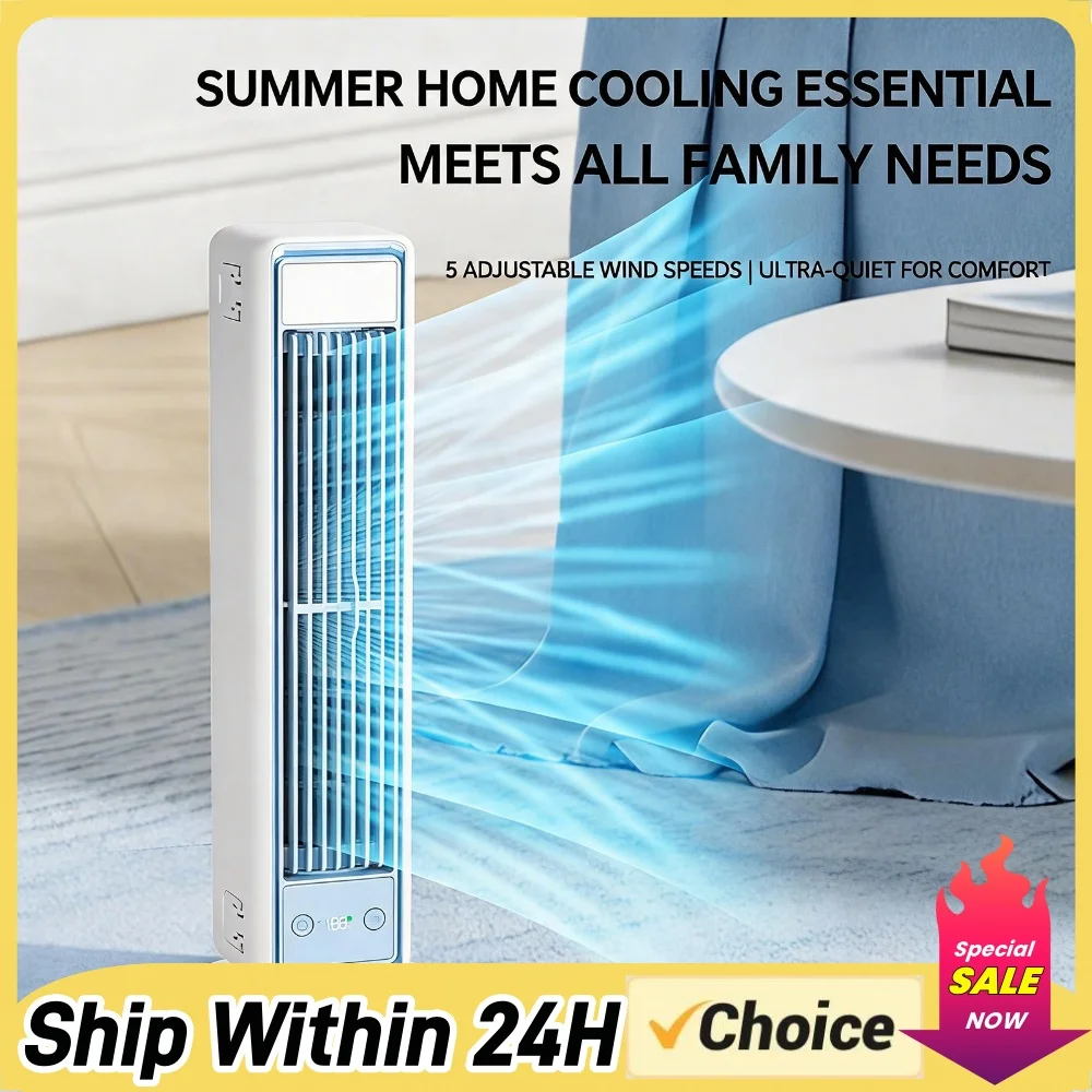 3600mAh Multi-Functional Desktop Fan with Remote Control with Hook & Detachable Base for Kitchen Bedroom Bathroom Balcony