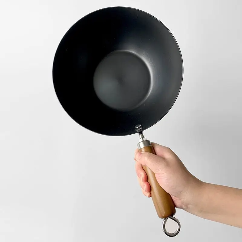 Mini Small Iron Pan Household Small Frying Pan Non-Coated Flat Bottom Single Person Electric Induction GasUniversal Stir-Fry Pan