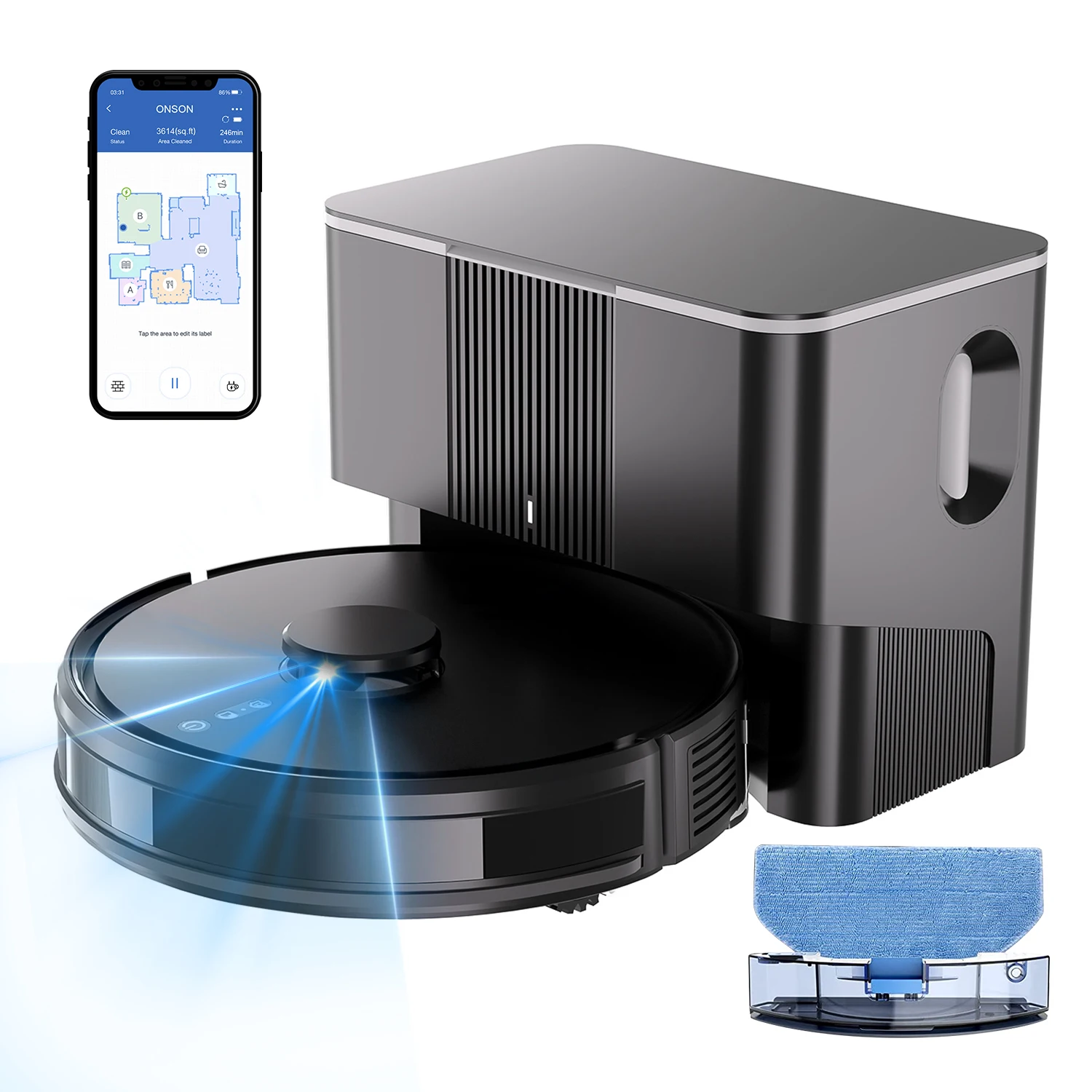 

Wholesale Robotic Vacuum Cleaner With Wet Dry Function Remote Control Robot Mop House RV Smart Wireless Sweeping Battery Powered