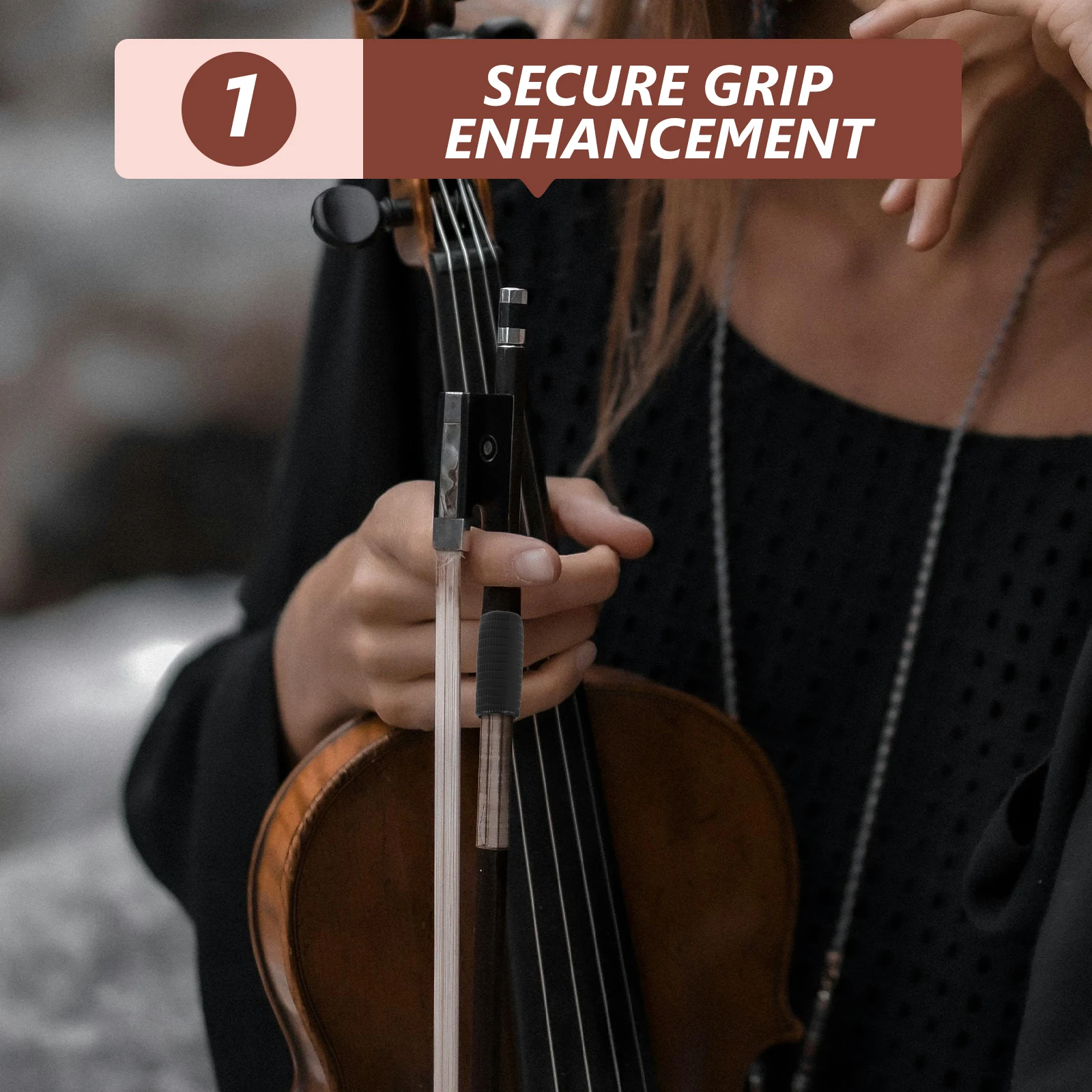 

5pcs Reusable Violin Bow Rubber Sleeve Posture Corrector Cushion Durable Secure Enhanced Grip For Violin Viola Accessories