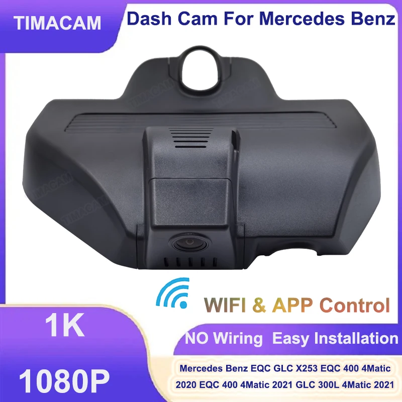 TIMACAM Car DVR 1080P Wifi Plug and Play Video Recorder Dash Cam for Mercedes Benz EQC 400 4Matic 2020 2021 GLC 300 4Matic 2021