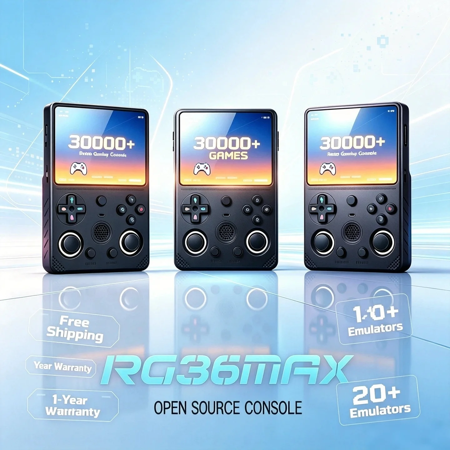 RG36max 2026 Portable Retro Game Console 3.5-inch IPS HD Display 680x480 Linux System Latest Model
